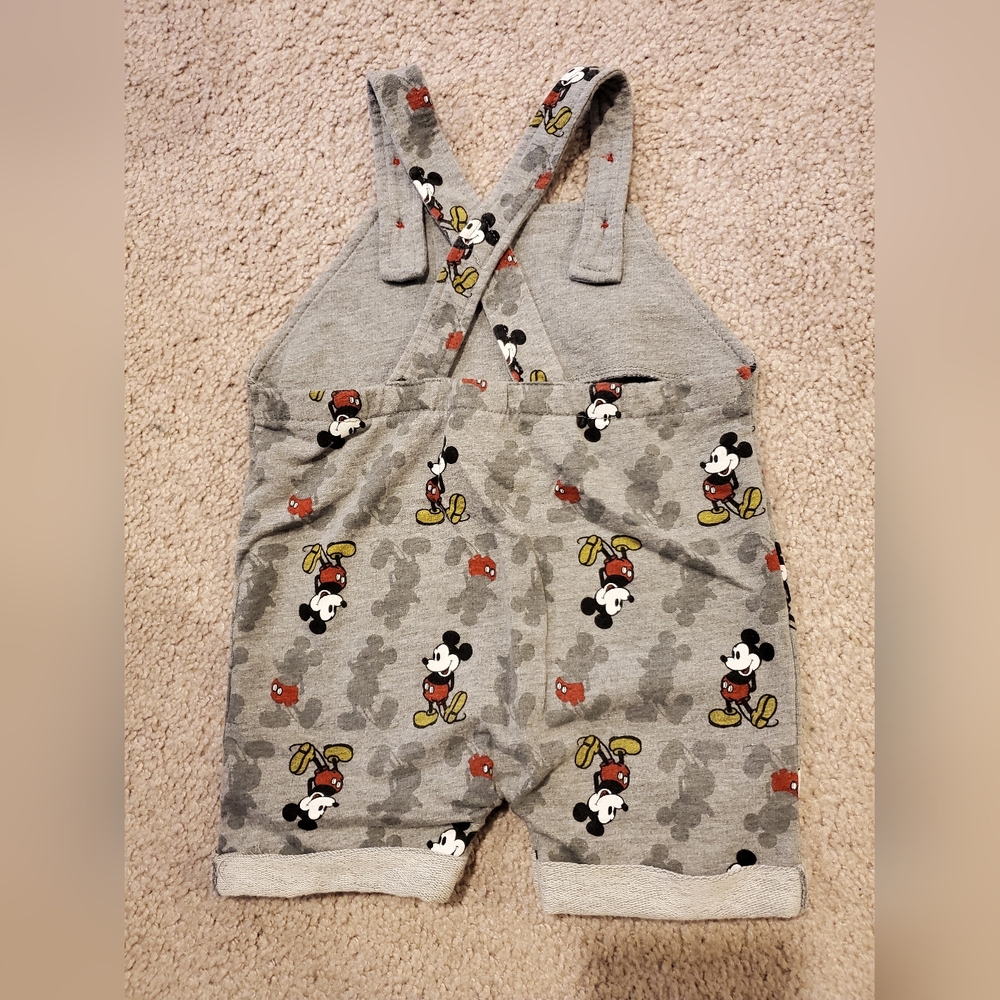 Disney Mickey Mouse Gray Overalls - Picture 2 of 3